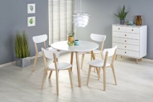 Jídelní stoly - Halmar  jídelní stůl RUBEN - bílá/buk
