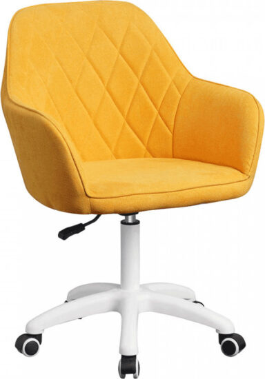 Kancelářské židle - Tempo Kondela Kancelářské křeslo Santy -  žlutá / bílá + kupón KONDELA10 na okamžitou slevu 3% (kupón uplatníte v košíku)