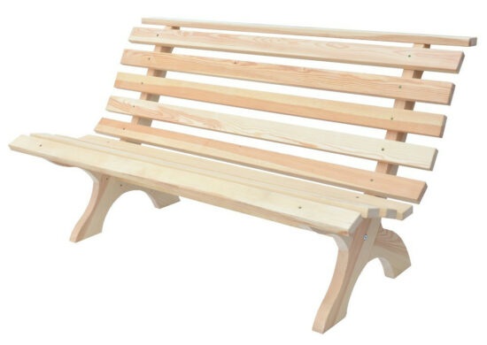 Lavice - Rojaplast RETRO dřevěná lavice - PŘÍRODNÍ