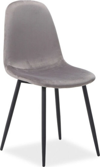 Jídelní židle - Casarredo Jídelní čalouněná židle FOX VELVET šedá/černá