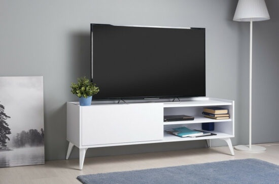 Televizní stolky - Casarredo Televizní stolek GLOOM – bílá