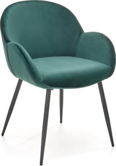 Polokřesla (židle s područkami) - Halmar Jídelní židle K480 - zelená