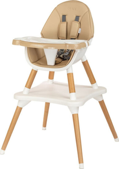 Pro nejmenší - NEW BABY Jídelní židlička 3v1 New Baby Grace beige