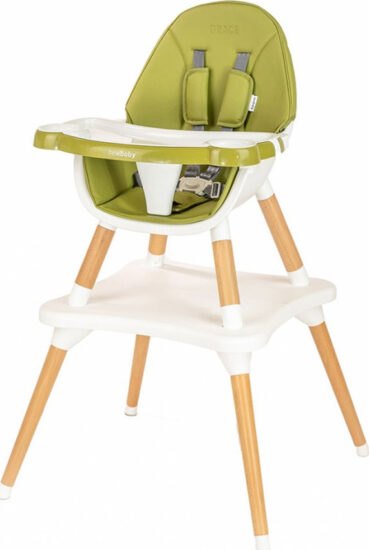 Pro nejmenší - NEW BABY Jídelní židlička 3v1 New Baby Grace green