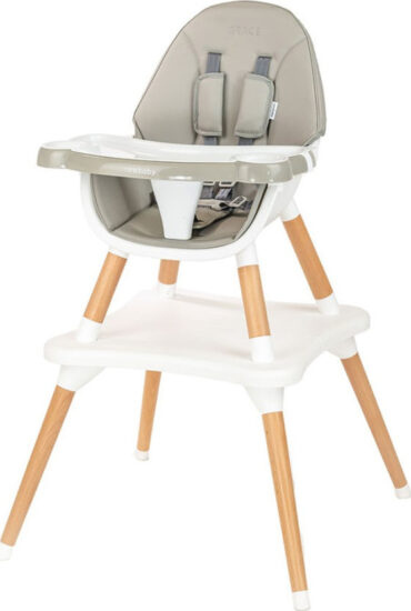 Pro nejmenší - NEW BABY Jídelní židlička 3v1 New Baby Grace grey