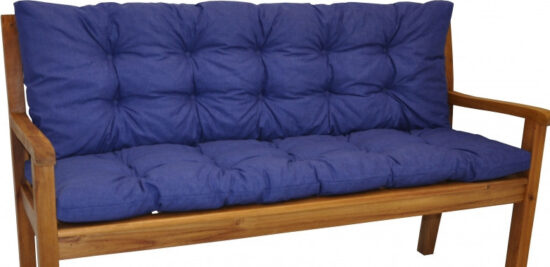 Podušky na lavice - Axin Trading Polstr na zahradní lavičku 120 cm - modrý melír