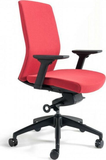 Kancelářské židle - Office Pro Kancelářská židle J2 BP černý plast - červená 202