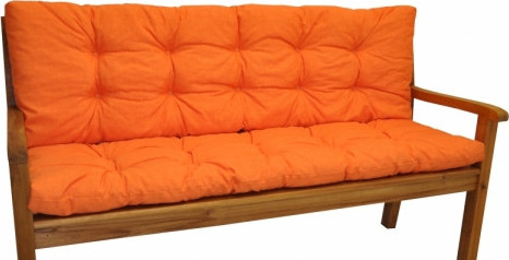 Podušky na lavice - Axin Trading Polstr na zahradní lavičku 120 cm - oranžový melír