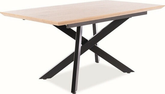 Jídelní stoly - Casarredo Jídelní stůl rozkládací CAPITOL 160x90 dub/černá mat