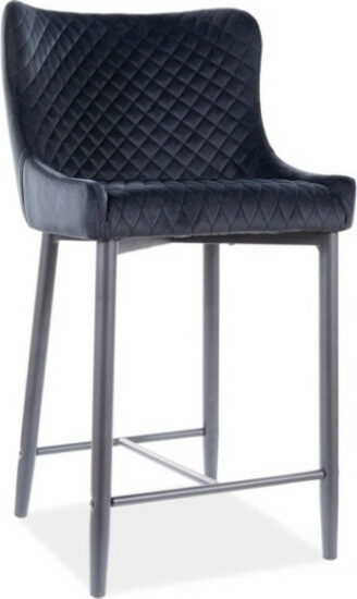 Barové židle - Casarredo Barová židle TIAN B H-2 VELVET černá/černá