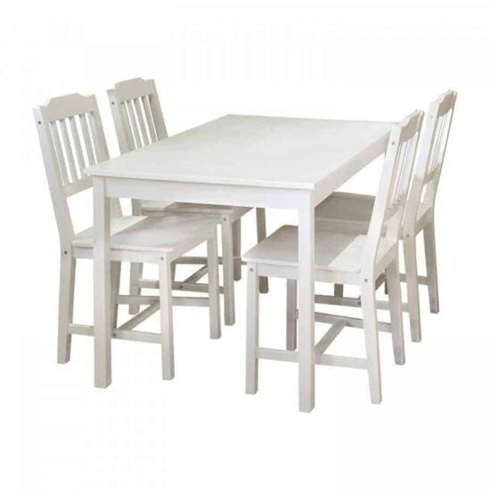 Jídelní sety 4+1 - Idea Stůl + 4 židle 8849 bílý lak