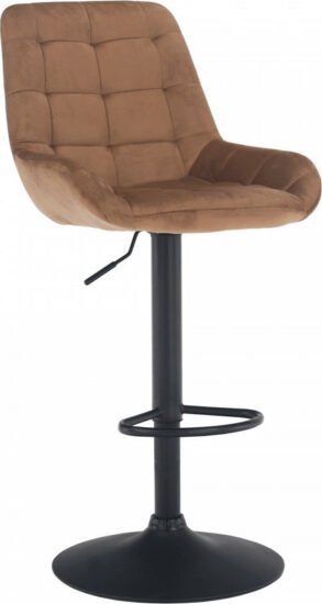 Barové židle - Tempo Kondela Barová židle CHIRO NEW - hnědá Velvet  + kupón KONDELA10 na okamžitou slevu 3% (kupón uplatníte v košíku)