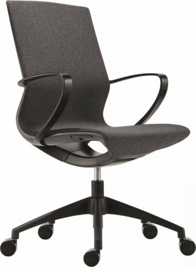 Kancelářské židle - Antares Kancelářská židle Vision BLACK/NET DARK GREY - černý plast/tmavě šedá síť