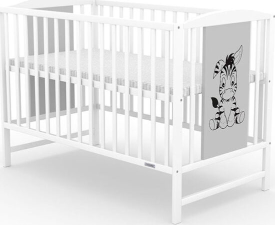 Dětské postýlky - NEW BABY Dětská postýlka New Baby POLLY Zebra bílo-šedá