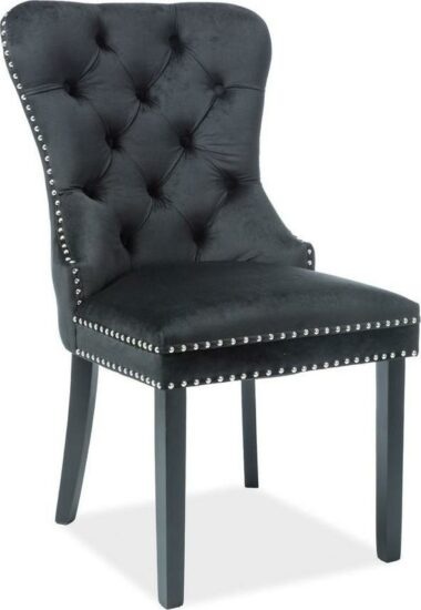 Jídelní židle - Casarredo Jídelní čalouněná židle AUGUST VELVET černá/černá