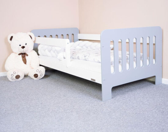 Jednolůžka - NEW BABY Dětská postel se zábranou New Baby ERIK 160x80 cm bílo