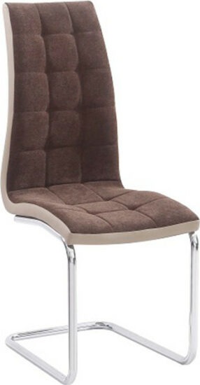 Jídelní židle - Tempo Kondela Jídelní židle SALOMA NEW - hnědá / chrom + kupón KONDELA10 na okamžitou slevu 3% (kupón uplatníte v košíku)