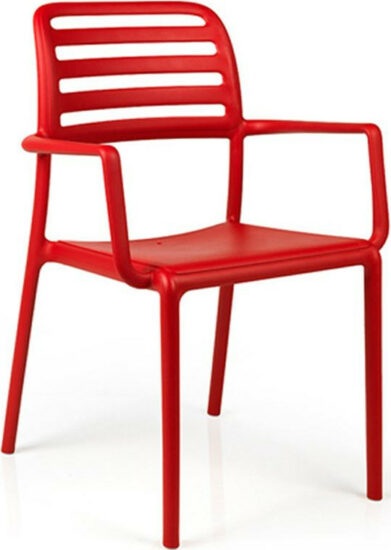 Zahradní židle a křesla - Stima Zahradní křesílko Costa Polypropylen rosso - červená