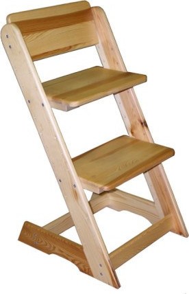 Dětské židle - ATAN Dětská rostoucí židle - borovice Borovice - surové dřevo