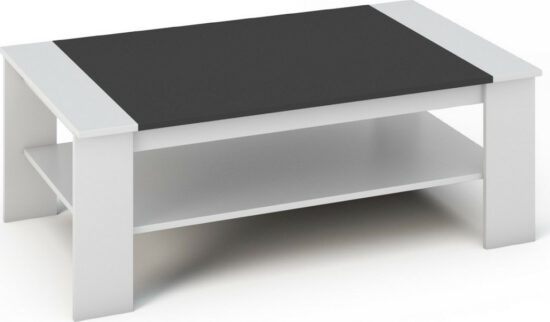 Konferenční stolky - Casarredo Konferenční stolek BARI bílá/černá
