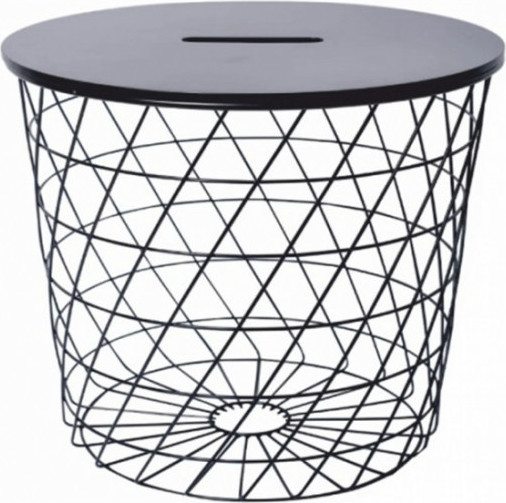 Odkládací stolky - Tempo Kondela Příruční stolek BATIS TYP 1 - grafit / černá + kupón KONDELA10 na okamžitou slevu 3% (kupón uplatníte v košíku)