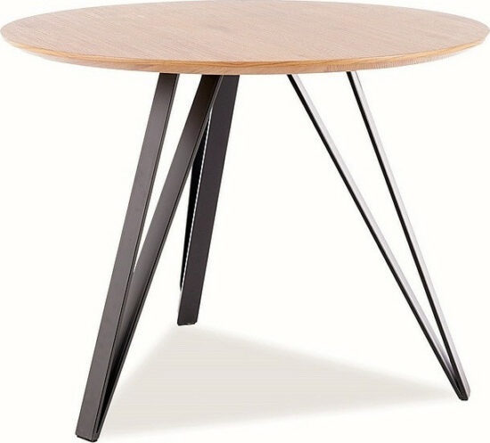 Jídelní stoly - Casarredo Jídelní stůl TETIS 100 dub/černá mat