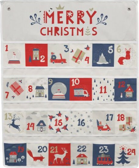 Vánoční textil - Butter Kings Adventní kalendář merry blue Christmas