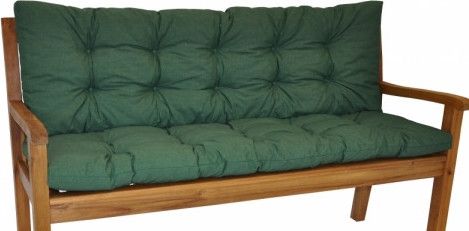 Podušky na lavice - Axin Trading Polstr na zahradní lavičku 120 cm - tmavě zelený melír