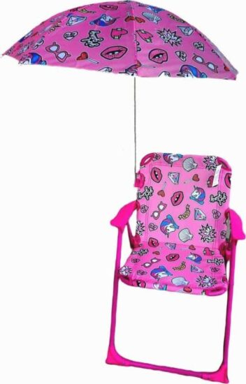 Dětské židle - bHome Dětská campingová židlička Jednorožec růžový ZLBH1203