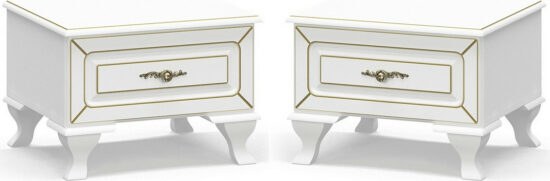 Noční stolky - Casarredo Noční stolek 2 ks MILAN bílý mat