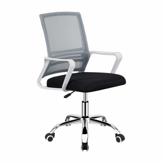 Kancelářské židle - Tempo Kondela Kancelářská židle APOLO 2 NEW - síťovina šedá /  černá / plast bílý + kupón KONDELA10 na okamžitou slevu 3% (kupón uplatníte v košíku)