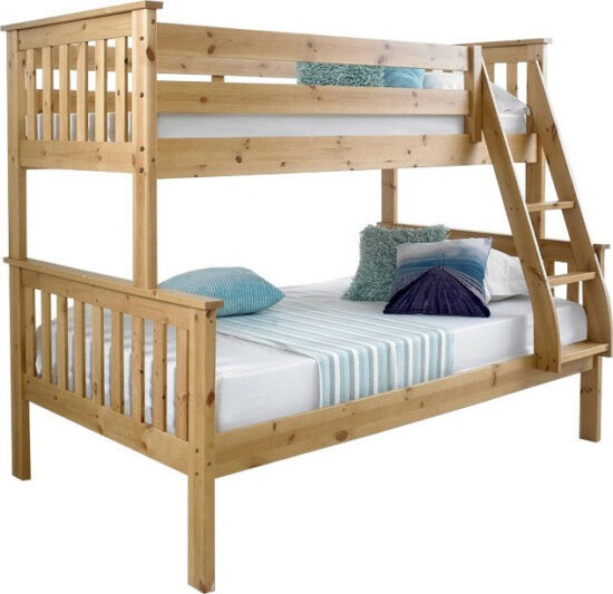 Dětské patrové postele - Tempo Kondela Patrová rozložitelná postel LUINI - přírodní + kupón KONDELA10 na okamžitou slevu 3% (kupón uplatníte v košíku)