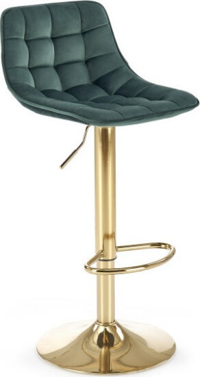 Barové židle - Halmar Barová židle H120 - zelená/zlatá