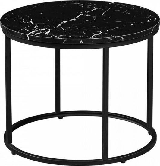 Konferenční stolky - Tempo Kondela Konferenční stolek GAGIN - černý mramor/černý kov + kupón KONDELA10 na okamžitou slevu 3% (kupón uplatníte v košíku)
