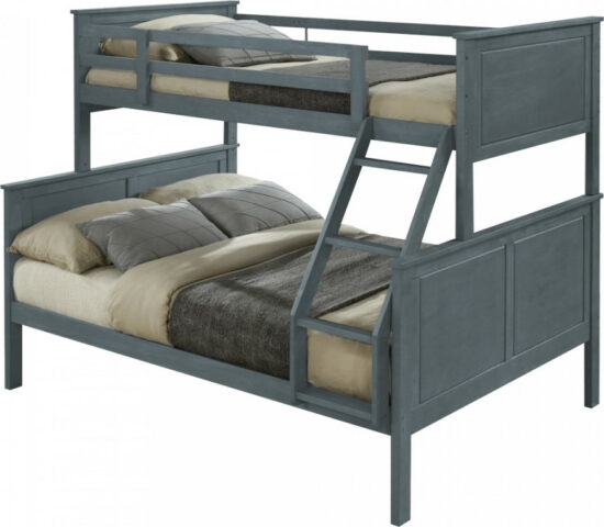 Dětské patrové postele - Tempo Kondela Patrová rozložitelná postel NEVIL - šedá + kupón KONDELA10 na okamžitou slevu 3% (kupón uplatníte v košíku)