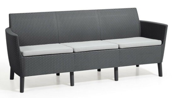 Lavice - Rojaplast Sofa SALEMO 3 seater - grafit