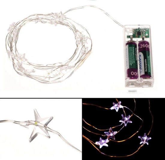 Světelné řetězy - Autronic Řetěz s LED světýlky s časovačem