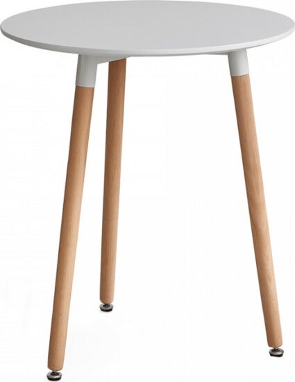 Jídelní stoly - Tempo Kondela Jídelní stůl ELCAN 60 - bílá/buk + kupón KONDELA10 na okamžitou slevu 3% (kupón uplatníte v košíku)