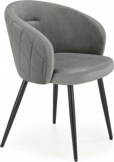 Polokřesla (židle s područkami) - Halmar Jídelní polokřeslo K430 - šedé