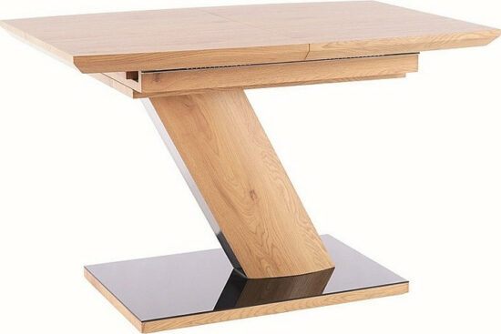 Jídelní stoly - Casarredo Jídelní stůl rozkládací TORONTO 120x80 dub/černý lak