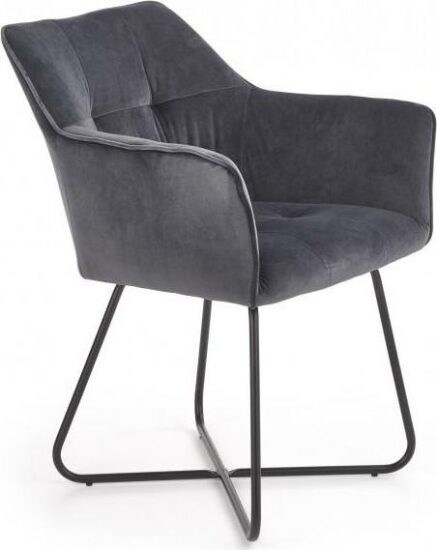 Polokřesla (židle s područkami) - Halmar Polokřeslo K377 - šedé