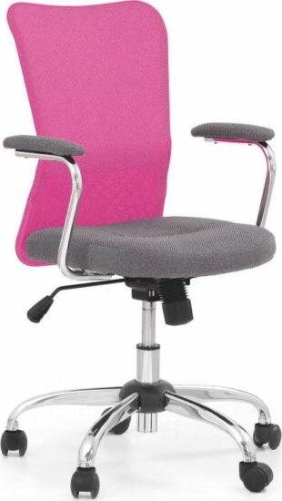 Dětské židle - Halmar Dětská židle Andy - šedá/růžová