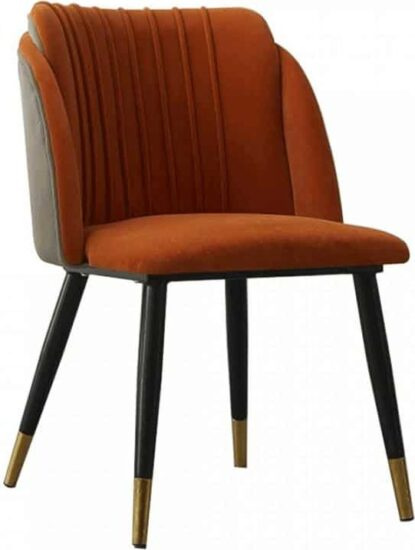 Jídelní židle - Tempo Kondela Židle KIRIA - terakotová/šedá + kupón KONDELA10 na okamžitou slevu 3% (kupón uplatníte v košíku)