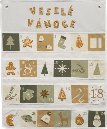Vánoční textil - Butter Kings Adventní kalendář veselé Vánoce