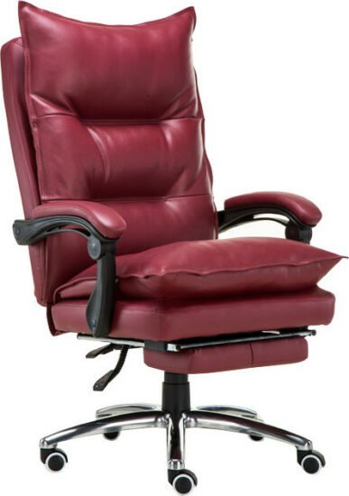 Kancelářské židle - Tempo Kondela Kancelářské křeslo s podnoží DRAKE - ekokůže bordóvá + kupón KONDELA10 na okamžitou slevu 3% (kupón uplatníte v košíku)