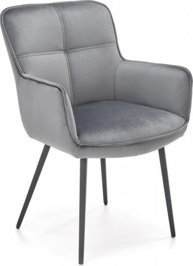 Polokřesla (židle s područkami) - Halmar Jídelní křeslo K463 - šedé