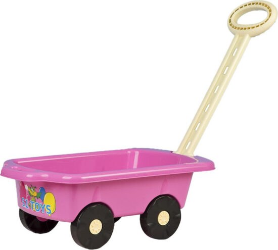 Hračky na zahradu - BAYO Dětský vozík Vlečka růžový
