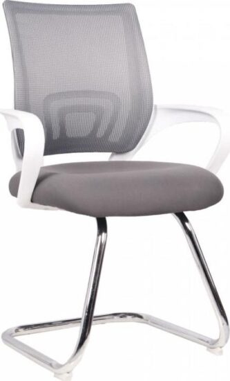 Konferenční - Tempo Kondela Konferenční židle SANAZ TYP 3 - šedá/bílá + kupón KONDELA10 na okamžitou slevu 3% (kupón uplatníte v košíku)