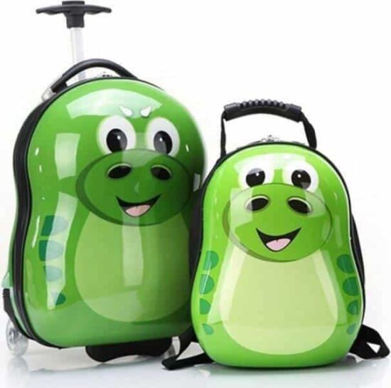 Dětské kufry na kolečkách - bHome Dětský cestovní kufr a batůžek Dino KFBH1223