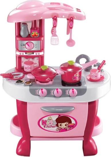 Hry na profese - BABY MIX Velká dětská kuchyňka s dotykovým sensorem Baby Mix + příslušenství